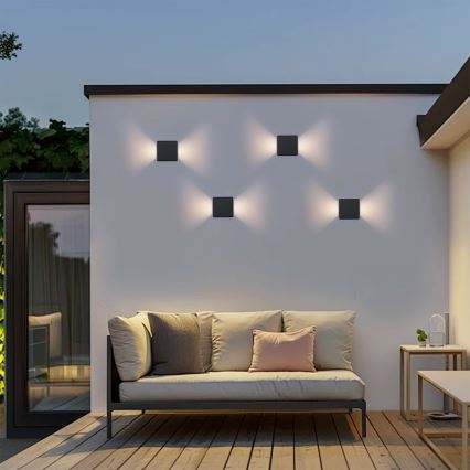 Brilagi - LED buitenwandlamp DOUBLERAY LED/6W/230V zwart IP54