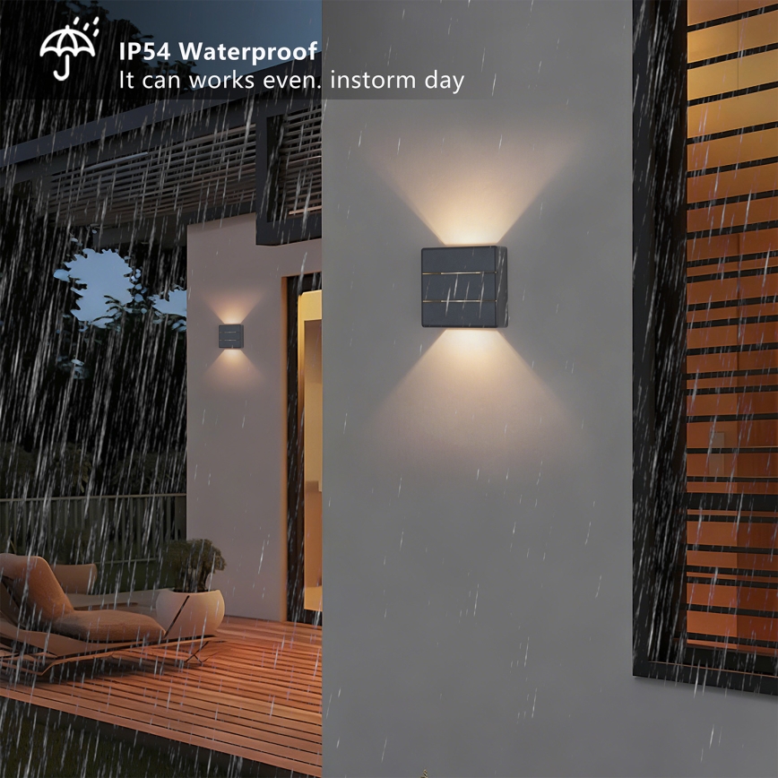 Brilagi -LED Buitenwandlamp DOUBLERAY LINE LED/6W/230V antraciet IP54