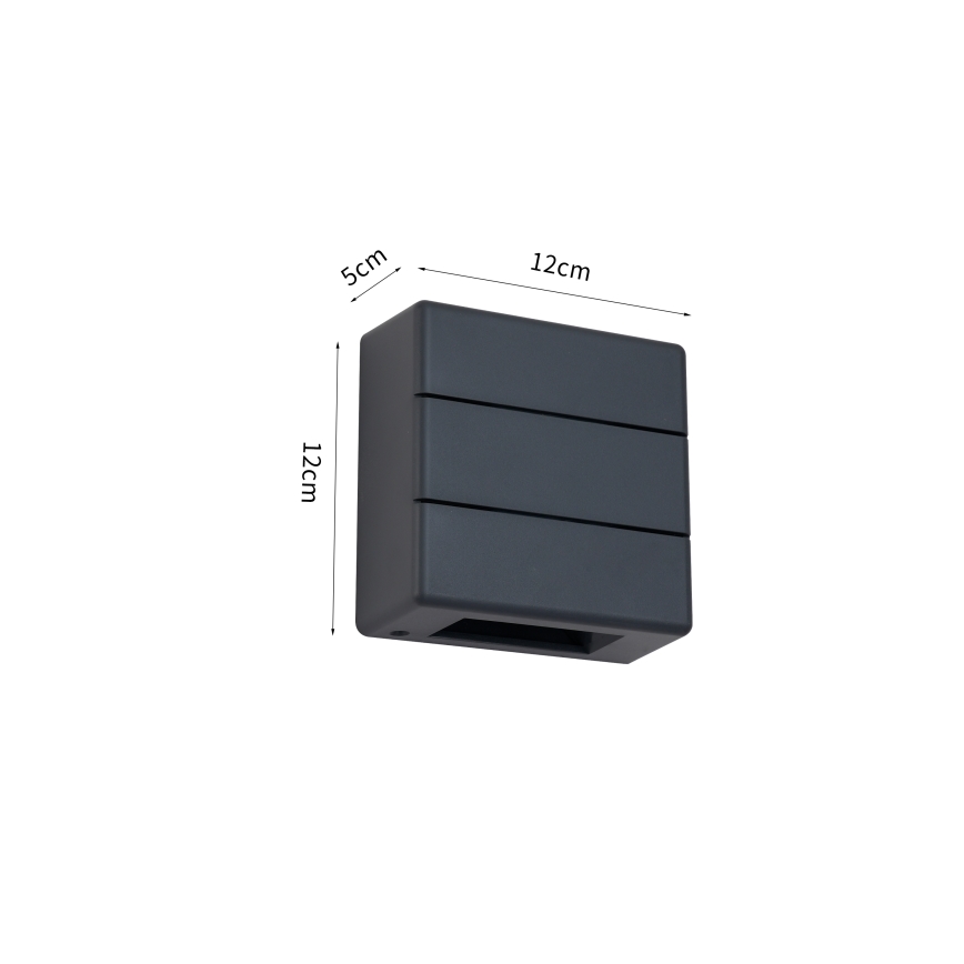 Brilagi -LED Buitenwandlamp DOUBLERAY LINE LED/6W/230V antraciet IP54