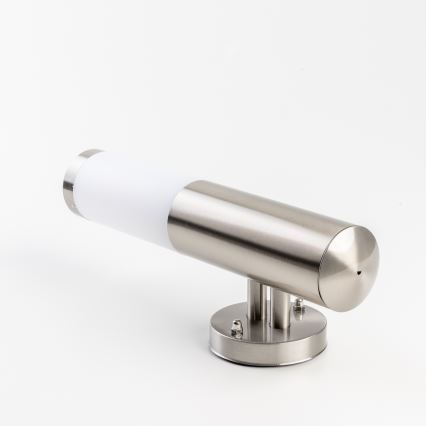 BRILAGI - LED buitenmuurlamp ELIA 1xE27/7W/230V 4000K IP44 mat chroom