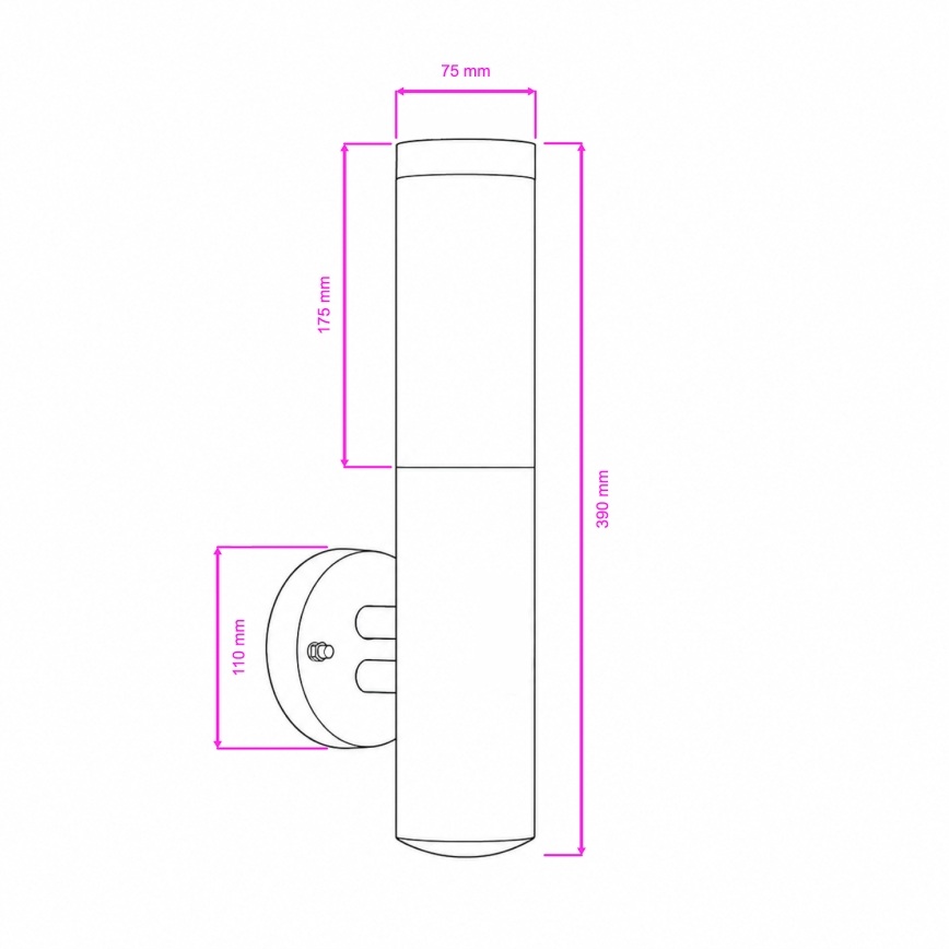 BRILAGI - LED buitenmuurlamp ELIA 1xE27/7W/230V 4000K IP44 mat chroom