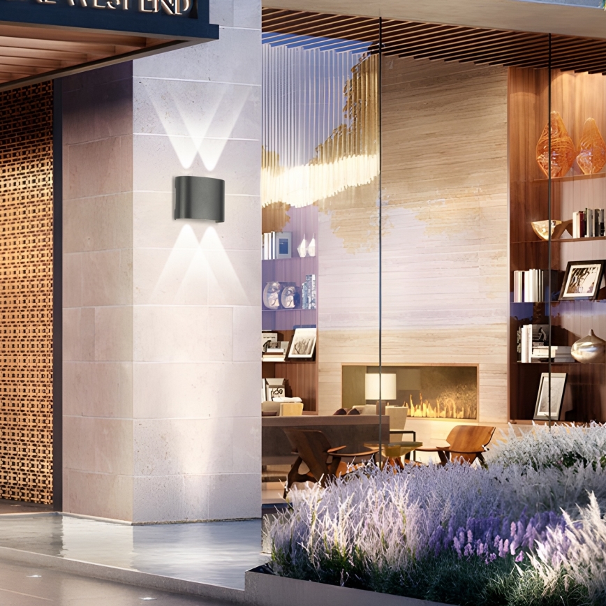 Brilagi - LED Buitenwandlamp FLAREBOX LED/4W/230V antraciet IP65