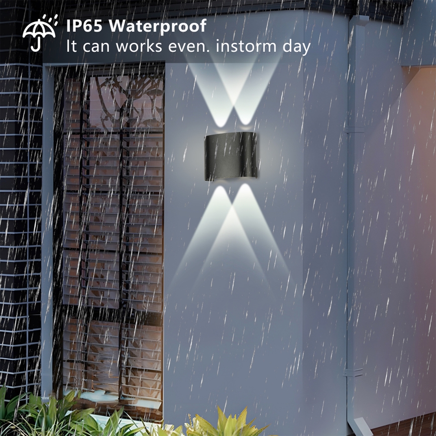 Brilagi - LED buitenwandlamp FLAREBOX LED/4W/230V zwart IP65