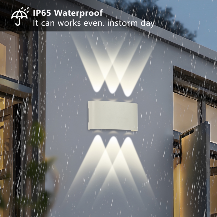 Brilagi - LED buitenwandlamp FLAREBOX LED/6W/230V wit IP65