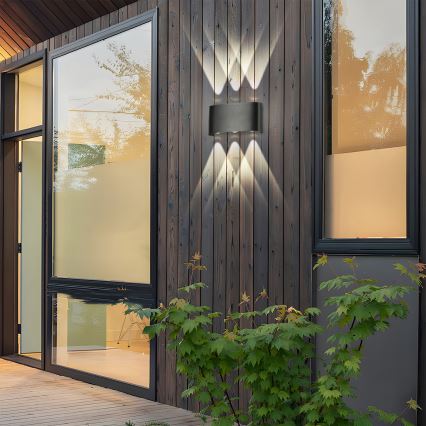 Brilagi - LED buitenwandlamp FLAREBOX LED/6W/230V zwart IP65