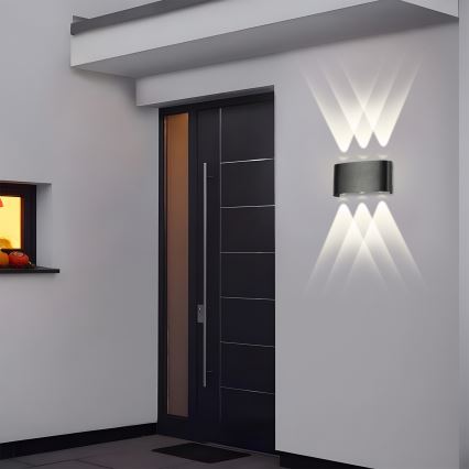 Brilagi - LED buitenwandlamp FLAREBOX LED/6W/230V zwart IP65