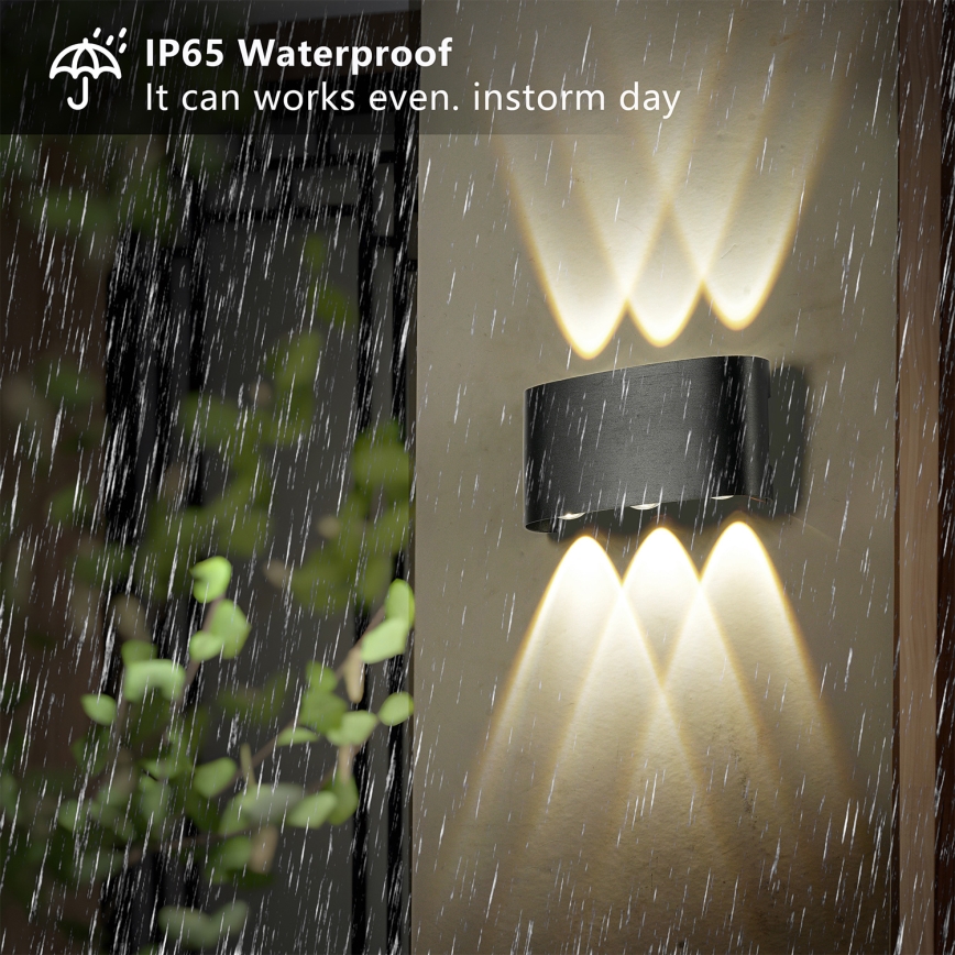 Brilagi - LED buitenwandlamp FLAREBOX LED/6W/230V zwart IP65