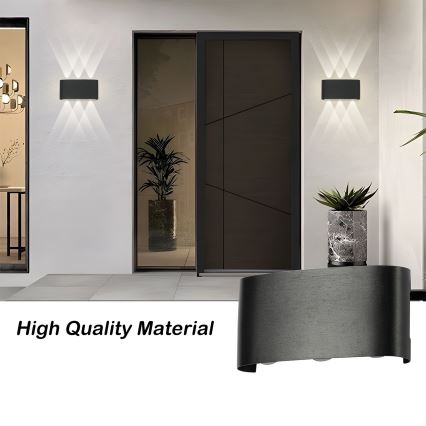 Brilagi - LED buitenwandlamp FLAREBOX LED/6W/230V zwart IP65