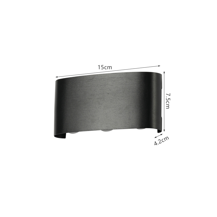 Brilagi - LED buitenwandlamp FLAREBOX LED/6W/230V zwart IP65