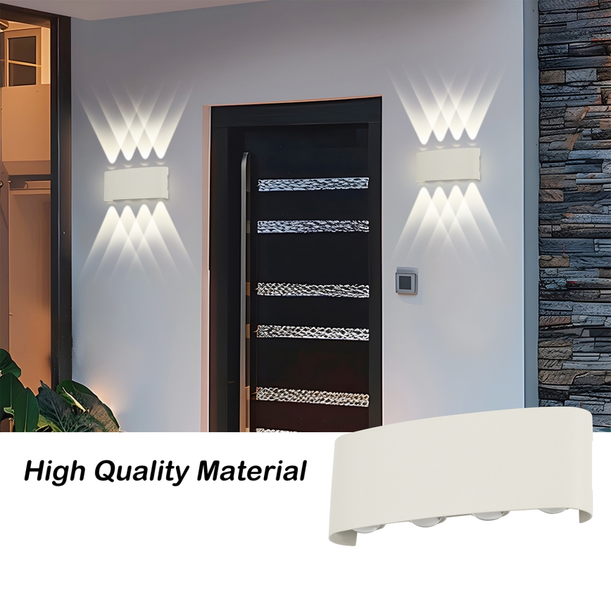Brilagi - LED buitenwandlamp FLAREBOX LED/8W/230V wit IP65