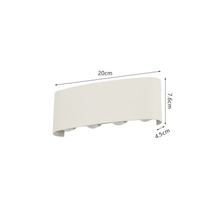 Brilagi - LED buitenwandlamp FLAREBOX LED/8W/230V wit IP65