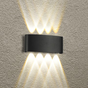 Brilagi - LED buitenwandlamp FLAREBOX LED/8W/230V zwart IP65