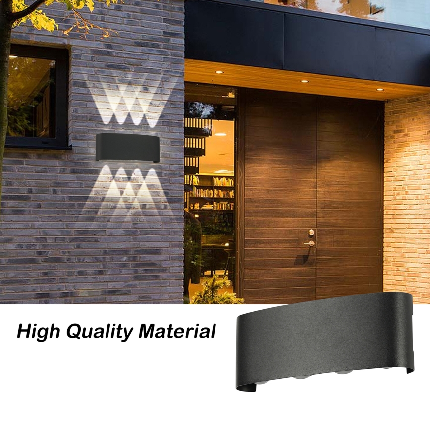 Brilagi - LED buitenwandlamp FLAREBOX LED/8W/230V zwart IP65