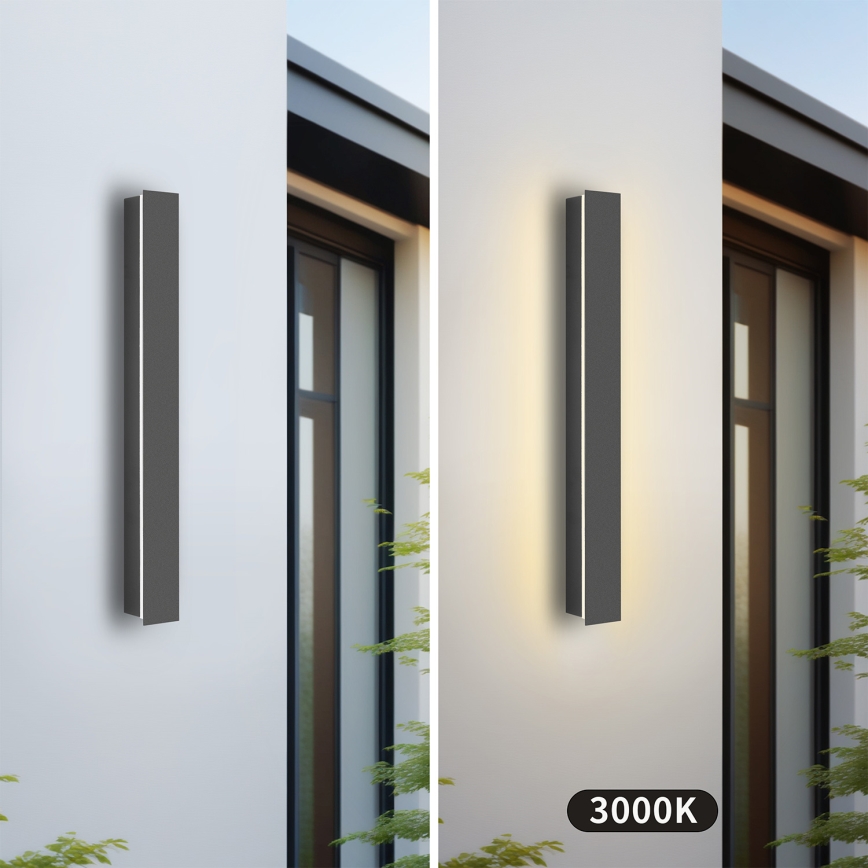 Brilagi - LED buitenwandlamp LINEAR LED/12W/230V 3000K IP65 50 cm antraciet