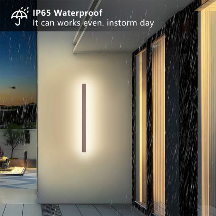 Brilagi - LED buitenwandlamp LINEAR LED/22W/230V 3000K IP65 100 cm bruin CRI 90