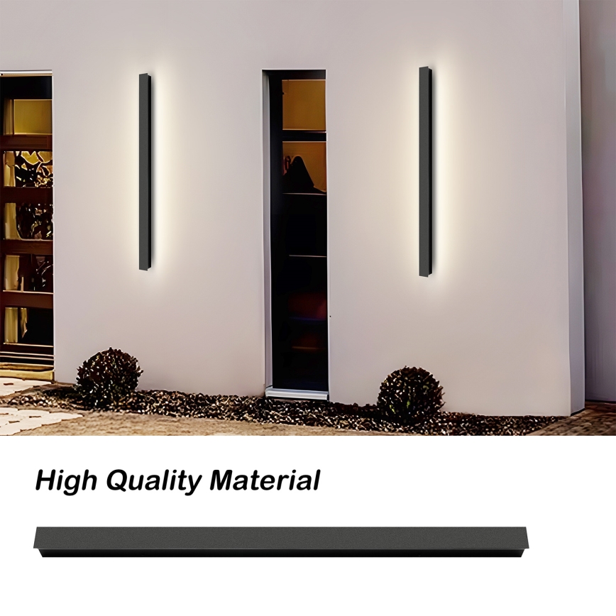 Brilagi - LED Buitenwandlamp LINEAR LED/22W/230V 3000K IP65 100 cm zwart