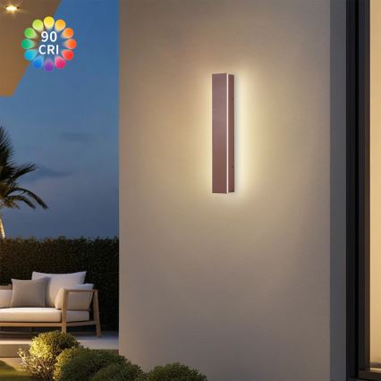 Brilagi - LED buitenwandlamp LINEAR LED/8W/230V 3000K IP65 30 cm bruin CRI 90