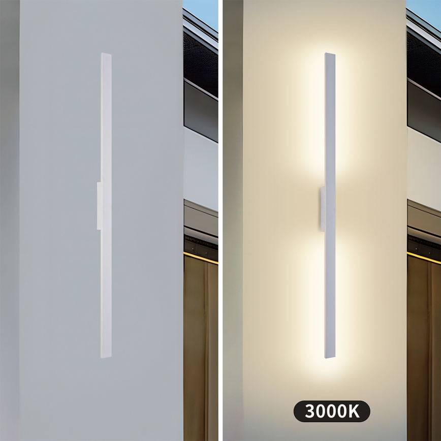 Brilagi - LED buitenwandlamp LUNA LED/24W/230V 3000K IP65 100 cm wit CRI 90