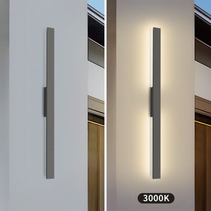 Brilagi - LED buitenwandlamp LUNA LED/24W/230V 3000K IP65 100 cm antraciet
