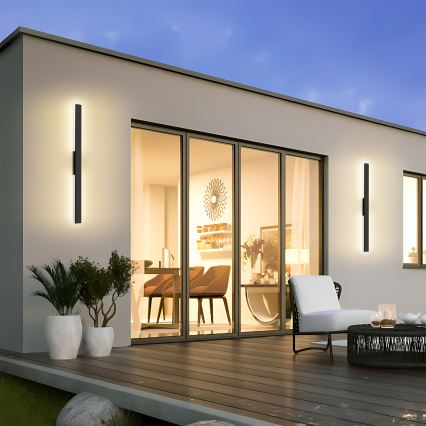 Brilagi - LED buitenwandlamp LUNA LED/24W/230V 3000K IP65 100 cm zwart