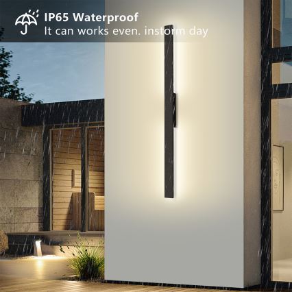 Brilagi - LED buitenwandlamp LUNA LED/24W/230V 3000K IP65 100 cm zwart