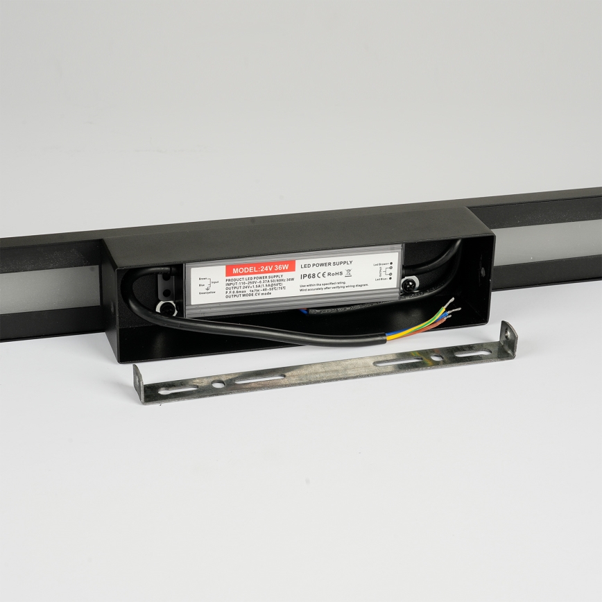 Brilagi - LED buitenwandlamp LUNA LED/24W/230V 4000K IP65 100 cm zwart CRI 90