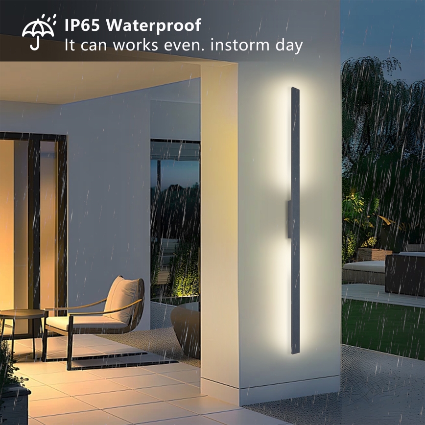 Brilagi - LED buitenwandlamp LUNA LED/30W/230V 3000K IP65 150 cm antraciet CRI 90