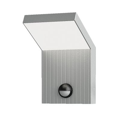 Brilagi - LED buitenmuurlamp met sensor RIANO LED/8W/230V zilver IP65