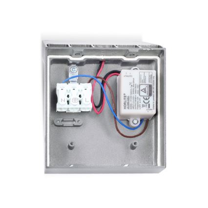 Brilagi - LED buitenmuurlamp met sensor RIANO LED/8W/230V zilver IP65