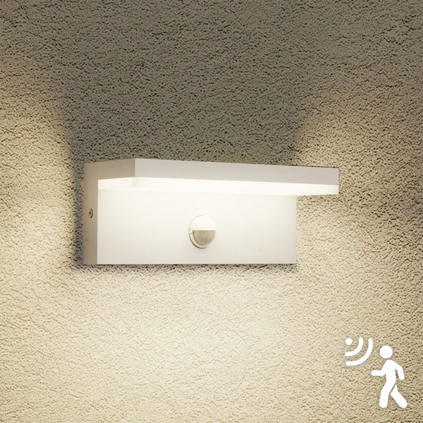 Brilagi - LED buitenwandlamp met geïntegreerde sensor TESSI LED/10W/230V wit IP54