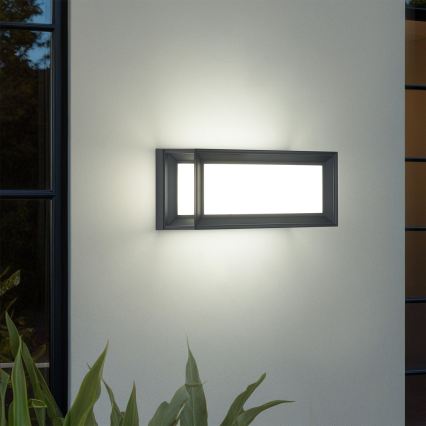 Brilagi - LED buitenwandlamp met sensor PARKER LED/12W/230V antraciet IP44