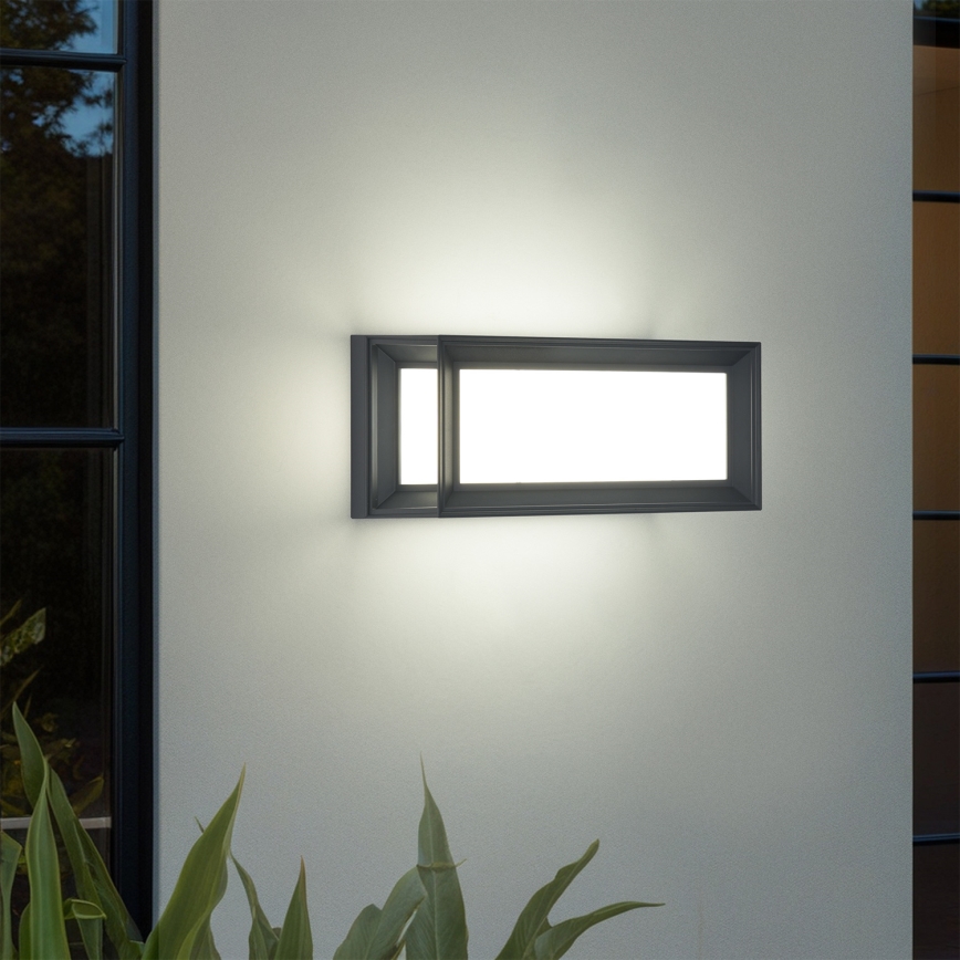 Brilagi - LED buitenwandlamp met sensor PARKER LED/12W/230V antraciet IP44