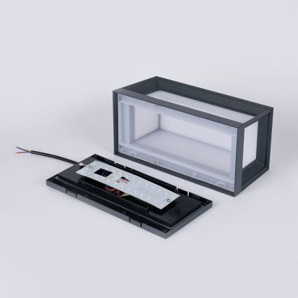Brilagi - LED buitenwandlamp met sensor PARKER LED/12W/230V antraciet IP44
