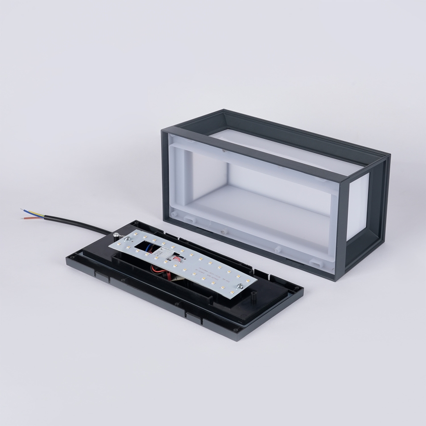 Brilagi - LED buitenwandlamp met sensor PARKER LED/12W/230V antraciet IP44