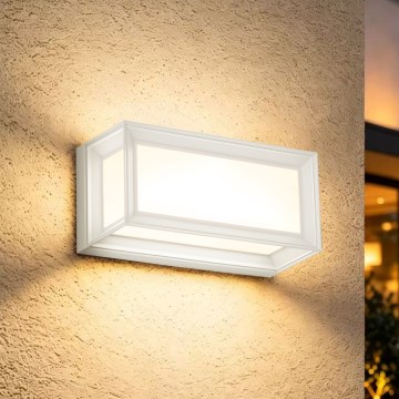 Brilagi - LED buitenwandlamp met sensor PARKER LED/12W/230V wit IP44