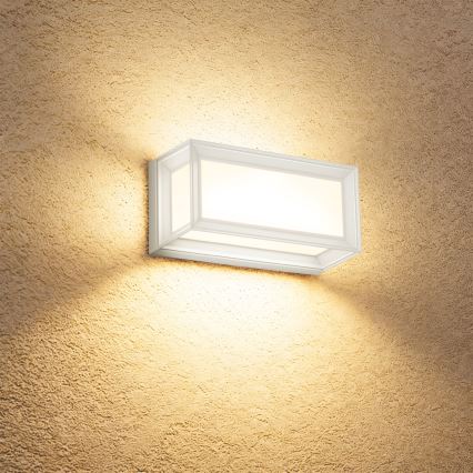 Brilagi - LED buitenwandlamp met sensor PARKER LED/12W/230V wit IP44