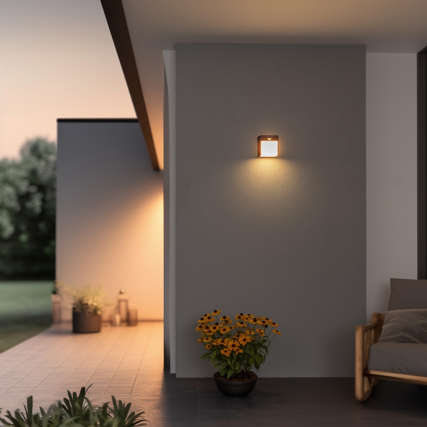 Brilagi - LED Buitenwandlamp met sensor TERNI LED/12W/230V antraciet IP44