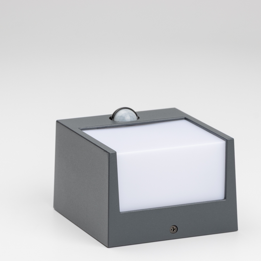 Brilagi - LED Buitenwandlamp met sensor TERNI LED/12W/230V antraciet IP44