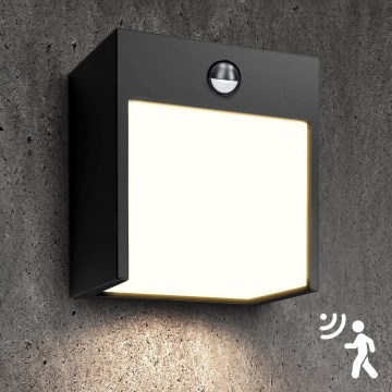 Brilagi - LED Buitenwandlamp met sensor TERNI LED/12W/230V zwart IP44