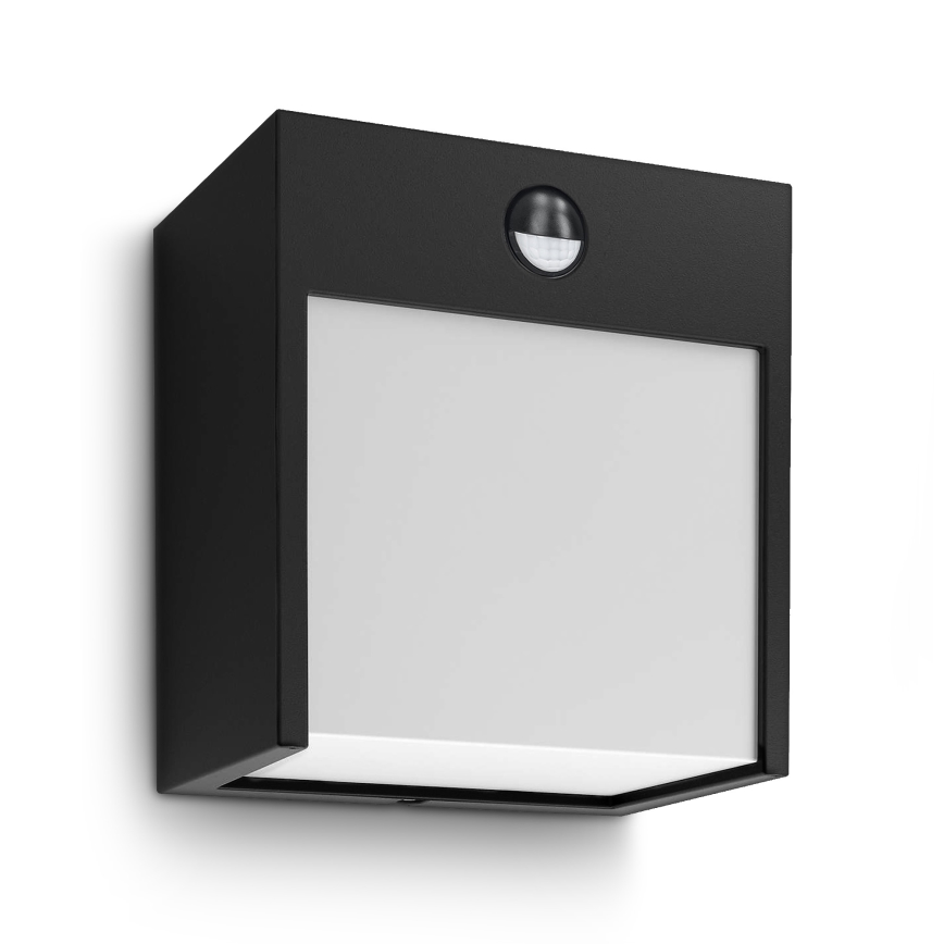 Brilagi - LED Buitenwandlamp met sensor TERNI LED/12W/230V zwart IP44