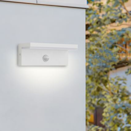 Brilagi - LED buitenwandlamp met geïntegreerde sensor TESSI LED/10W/230V wit IP54
