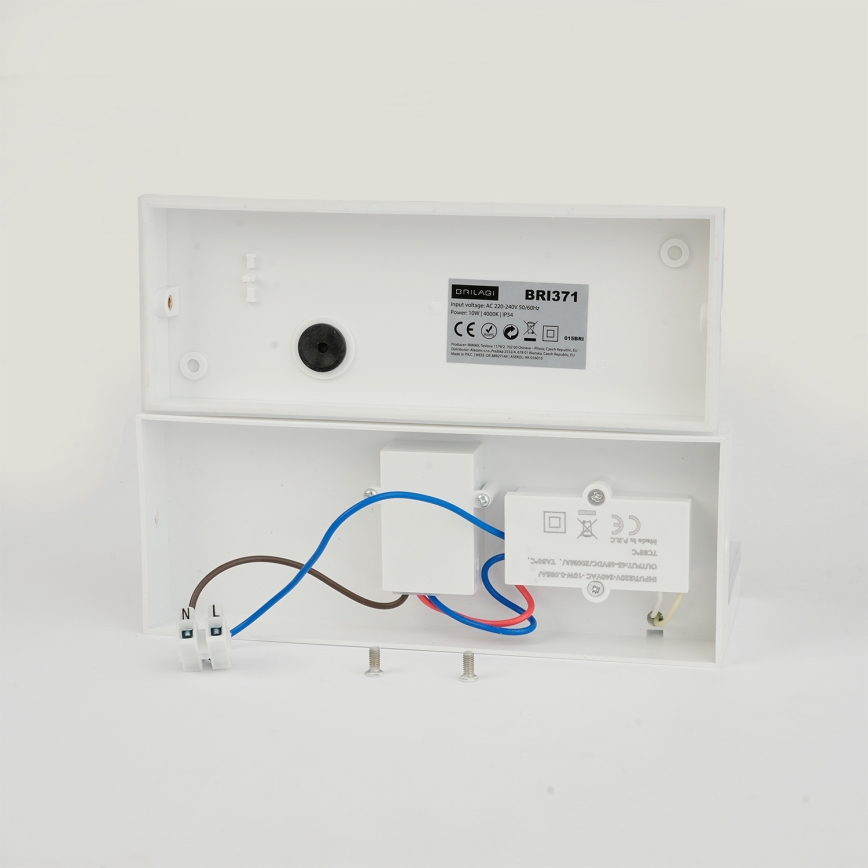Brilagi - LED buitenwandlamp met geïntegreerde sensor TESSI LED/10W/230V wit IP54