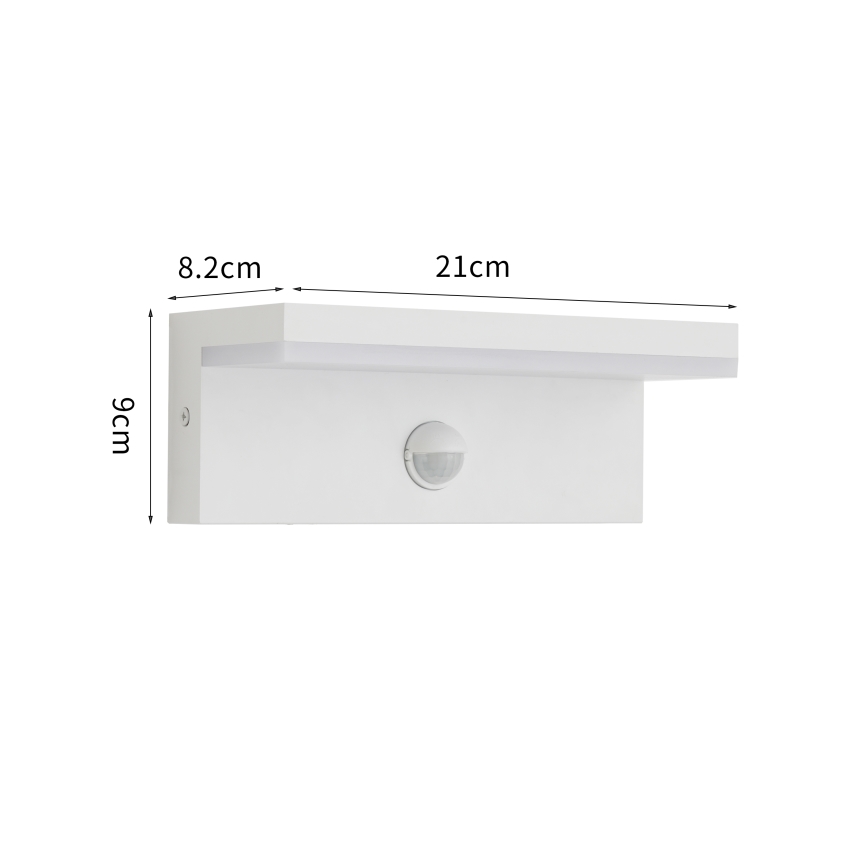 Brilagi - LED buitenwandlamp met geïntegreerde sensor TESSI LED/10W/230V wit IP54