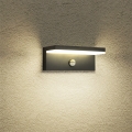 Brilagi - LED buitenwandlamp met sensor TESSI LED/10W/230V zwart IP54