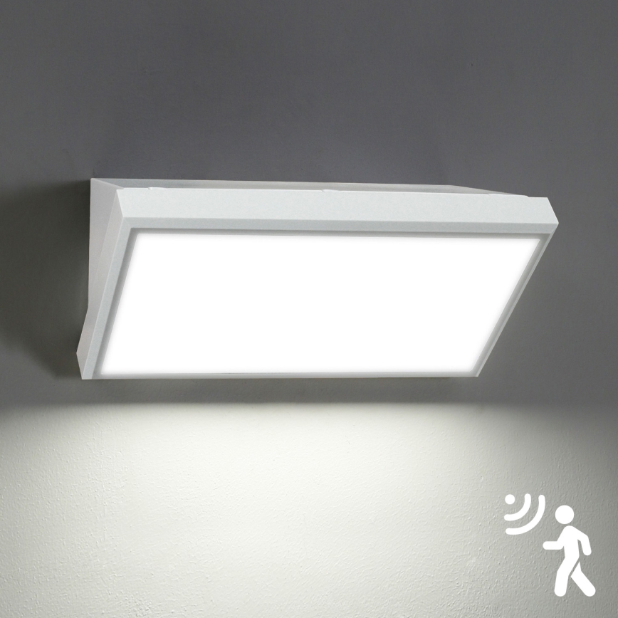 Brilagi - LED Buitenwandlamp met sensor TRIANGLE LED/20W/230V wit IP65