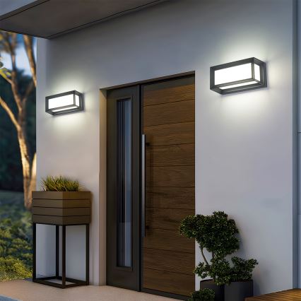 Brilagi - LED buitenmuurlamp PARKER LED/12W/230V 3000/4500/6000K antraciet IP44
