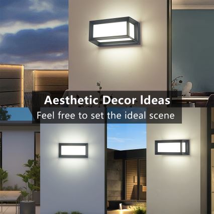 Brilagi - LED buitenwandlamp PARKER LED/12W/230V antraciet IP44