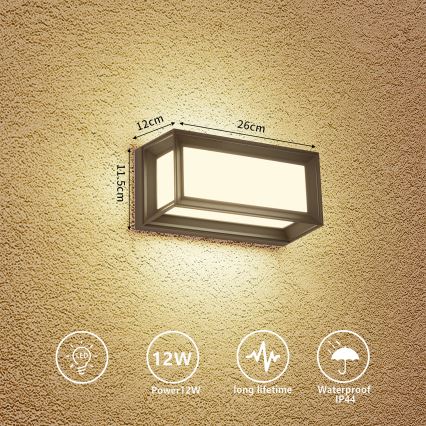 Brilagi - LED buitenwandlamp PARKER LED/12W/230V antraciet IP44