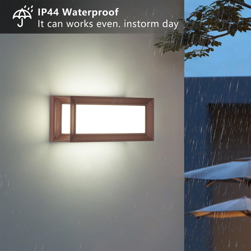 Brilagi - LED buitenwandlamp PARKER LED/12W/230V bruin IP44