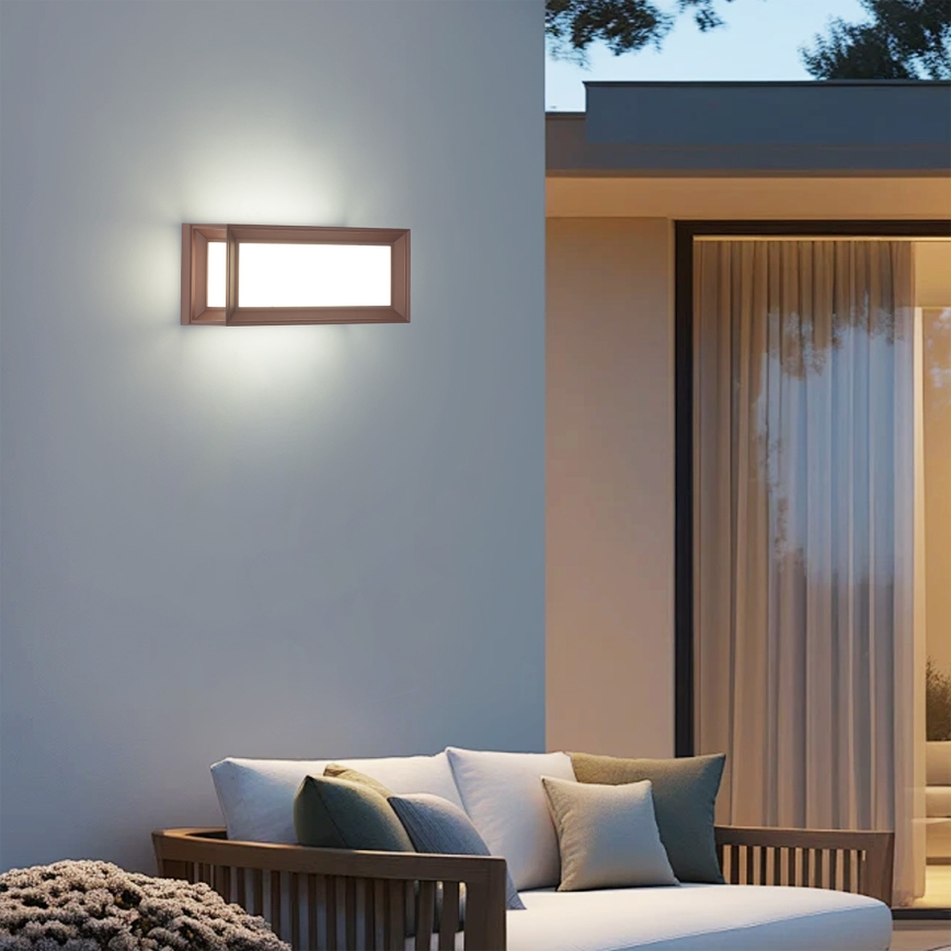 Brilagi - LED buitenwandlamp PARKER LED/12W/230V bruin IP44